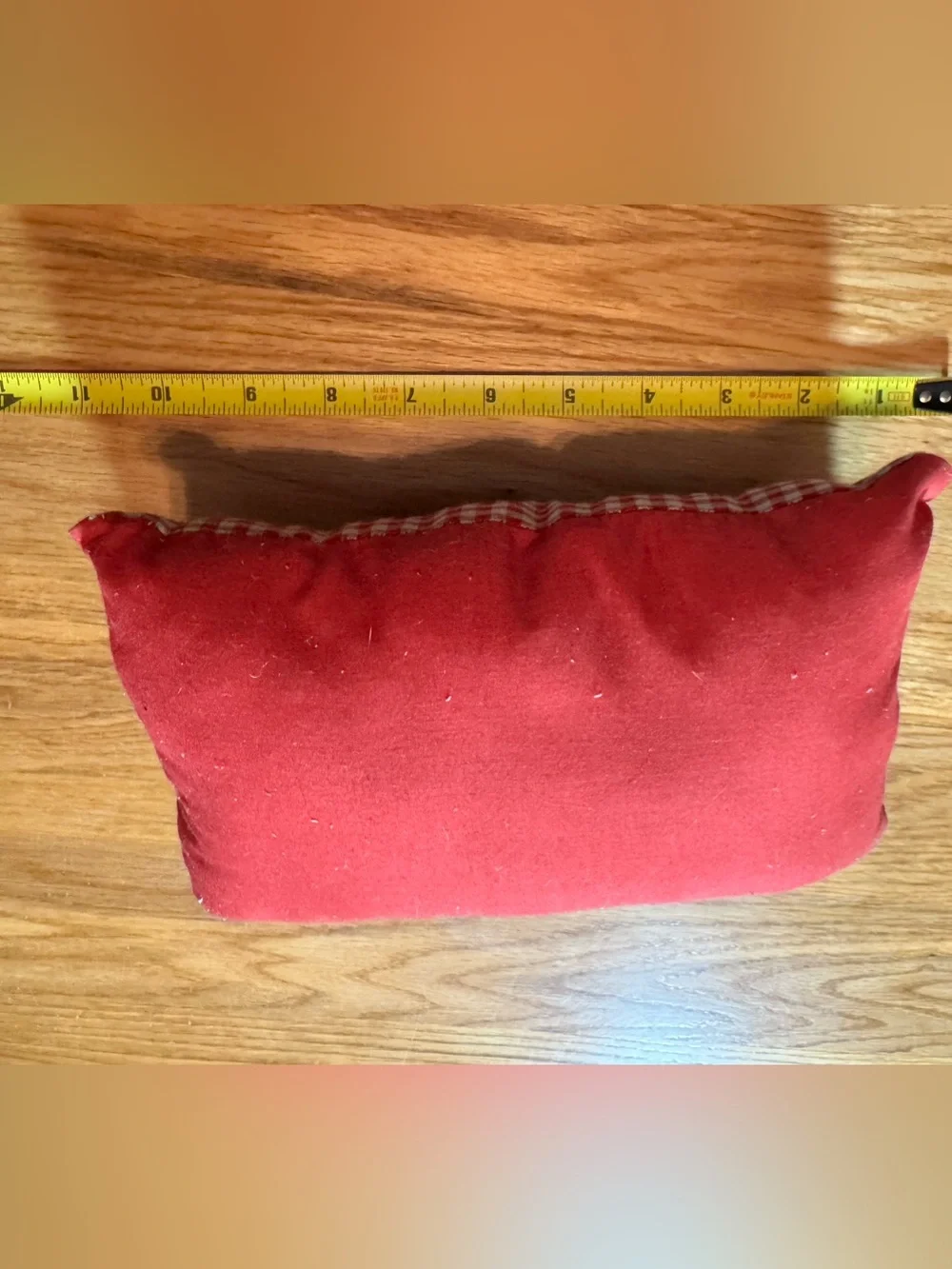 Red Gingham Country Home Accent Pillow